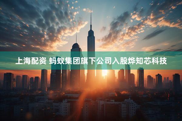 上海配资 蚂蚁集团旗下公司入股烨知芯科技